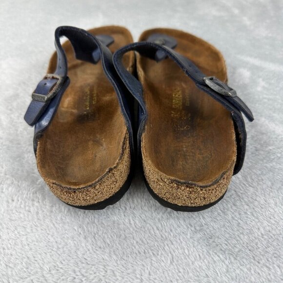 Birkenstock Gizeh Blue Leather Thong Women’s Size 39 EU - Picture 2 of 10